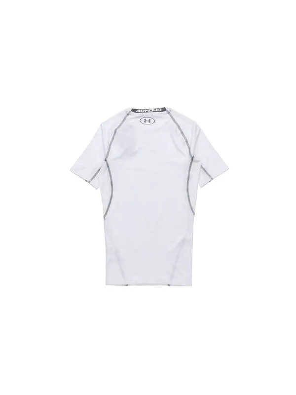 Футболка men's training sports tight short sleeve tops white Under Armour — изображение 2 из 4, белый