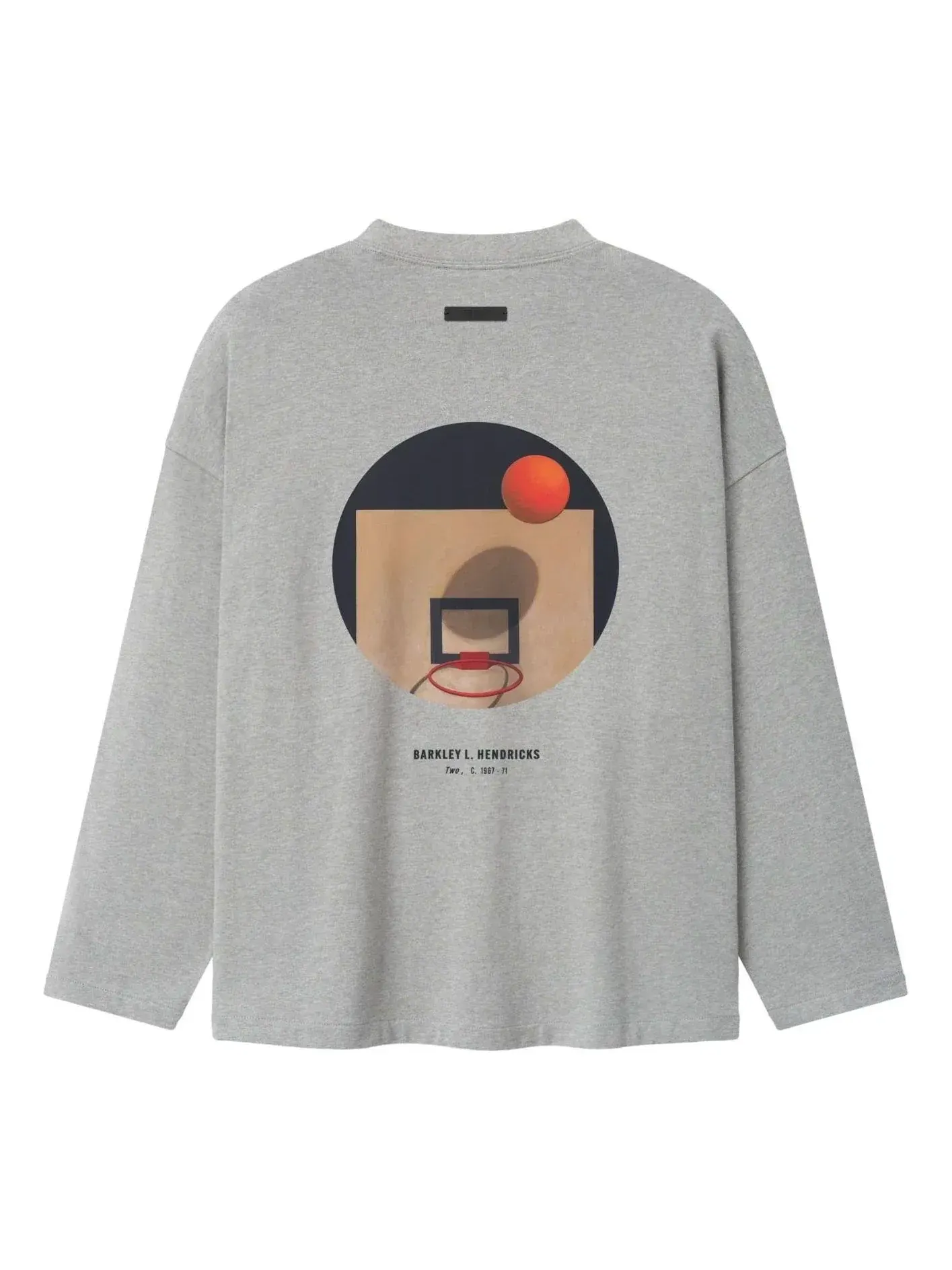 Футболка с длинным рукавом и V-образным вырезом Fear of God Essentials x NBA X Barkley Hendricks — изображение 1 из 2, серый