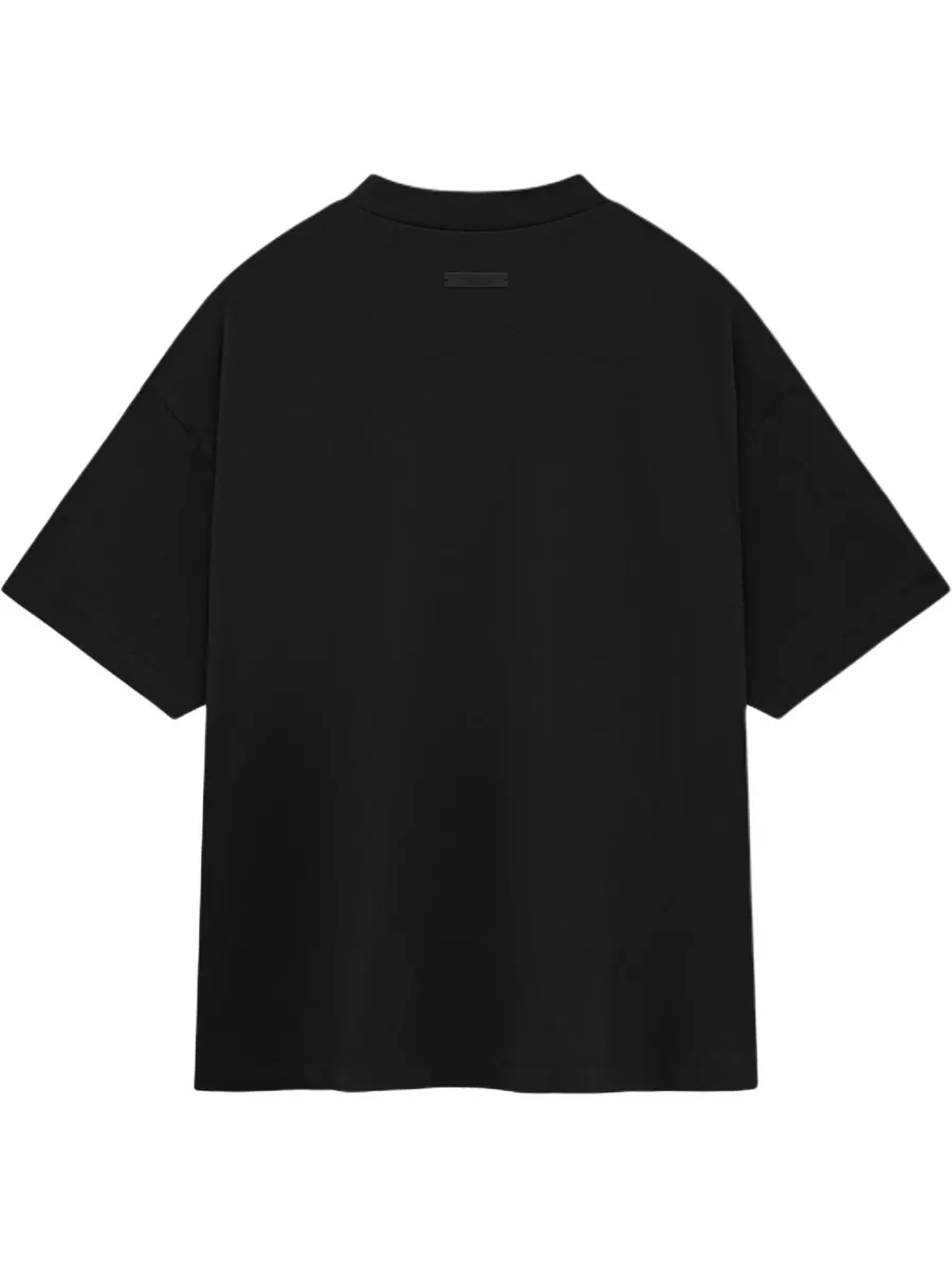 Футболка Fear of God Essentials Jersey Crewneck Tee 'Black' — изображение 2 из 5, черный