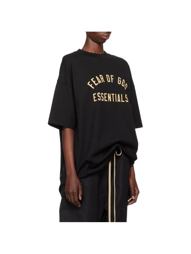 Футболка Fear of God Essentials Jersey Crewneck Tee 'Black' — изображение 5 из 5, черный