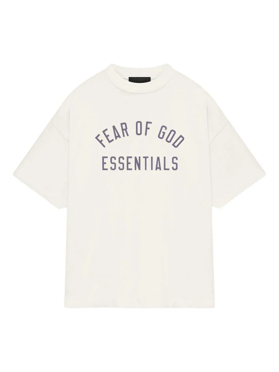 Футболка Fear of God Essentials Jersey Crewneck Tee 'Shell' — изображение 1 из 5, серый