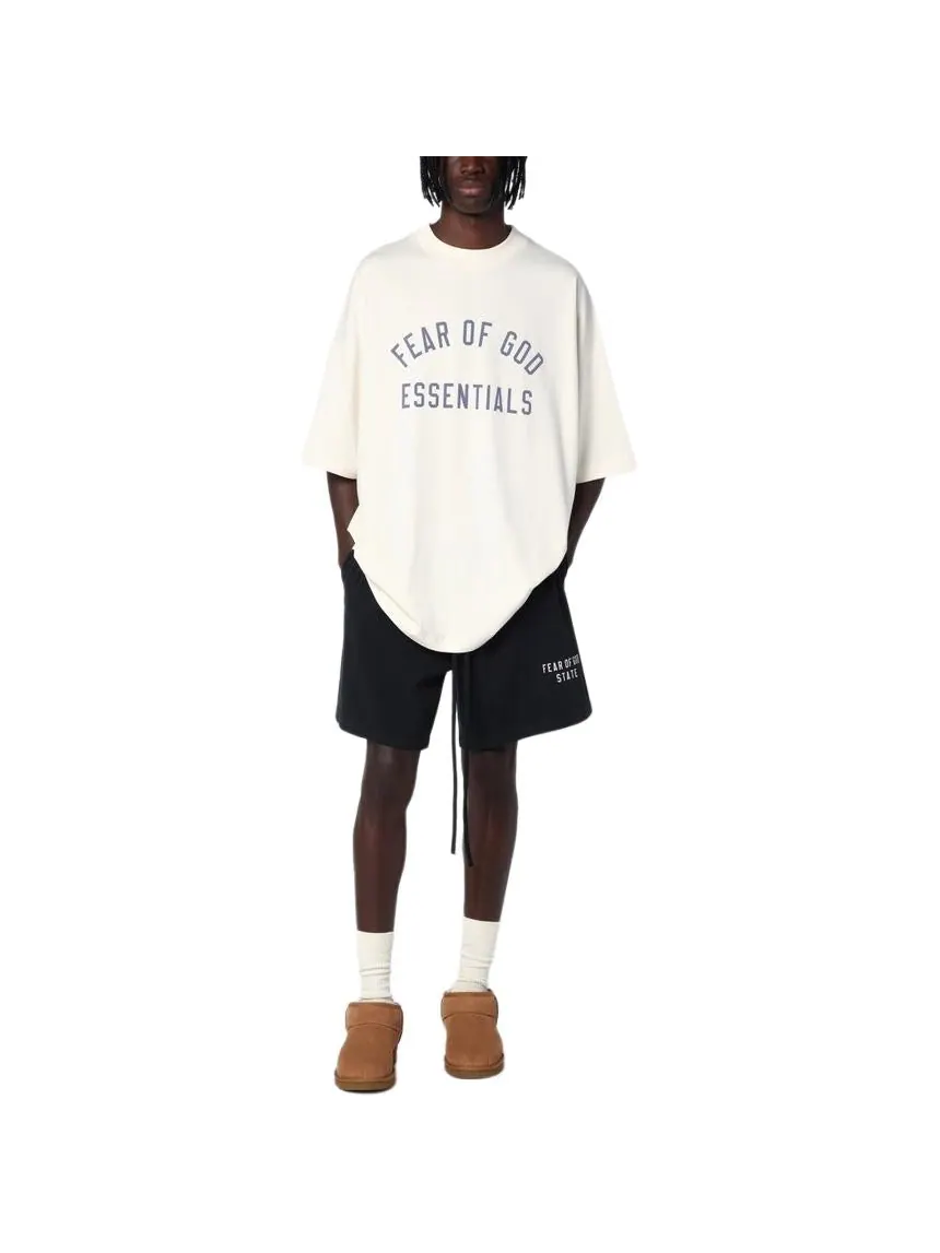 Футболка Fear of God Essentials Jersey Crewneck Tee 'Shell' — изображение 4 из 5, серый