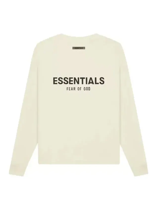 Футболка Fear of God Essentials Long-Sleeve T-Shirt 'Buttercream' — изображение 1 из 2, бежевый