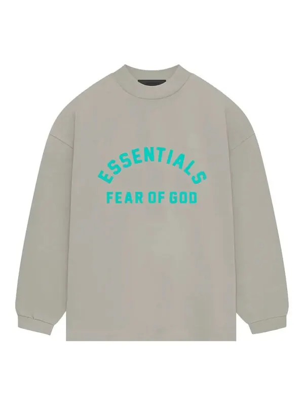 Футболка heavy jersey long-sleeve t-shirt 'seal' Fear Of God Essentials — изображение 1 из 2, серый