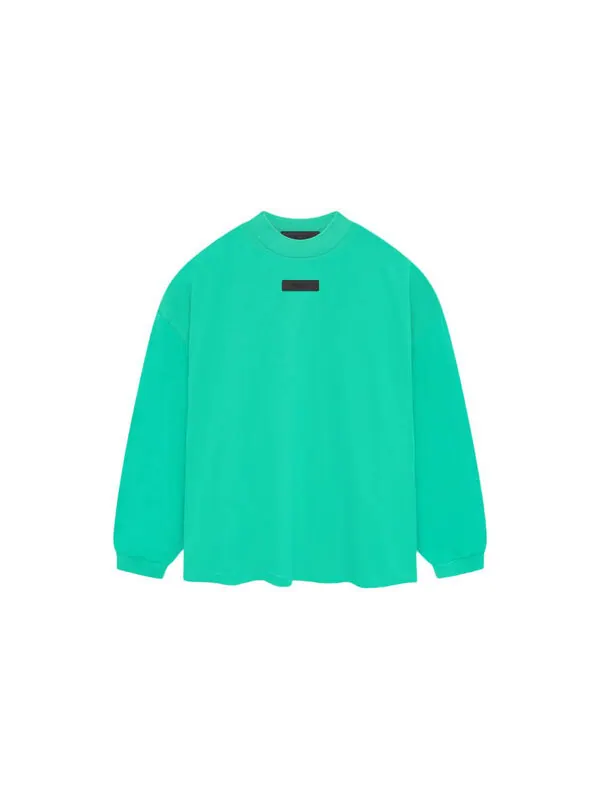 Футболка ss24 long-sleeve tee 'mint leaf' Fear Of God Essentials — изображение 2 из 3, мятный