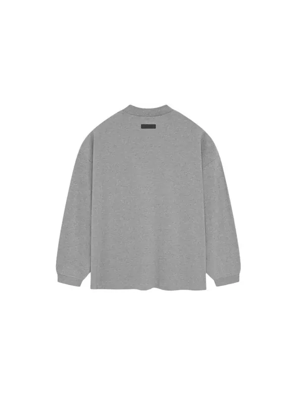 Футболка ss24 long-sleeve tee 'dark heather oatmeal' Fear Of God Essentials — изображение 3 из 3, овсяный