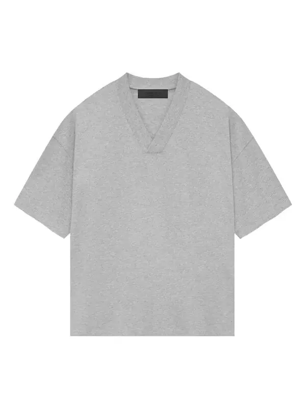 Футболка ss24 v neck t-shirt 'light heather grey' Fear Of God Essentials — изображение 1 из 2, серый
