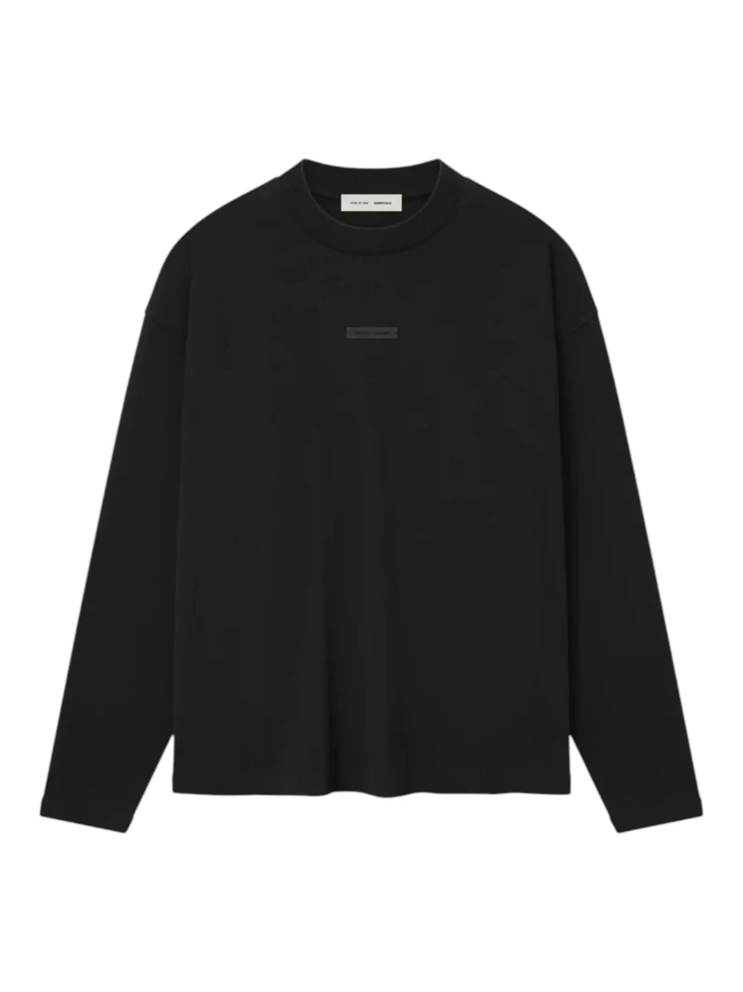Классическая футболка с длинным рукавом Fear of God Essentials, цвет «черный уголь» — изображение 1 из 2