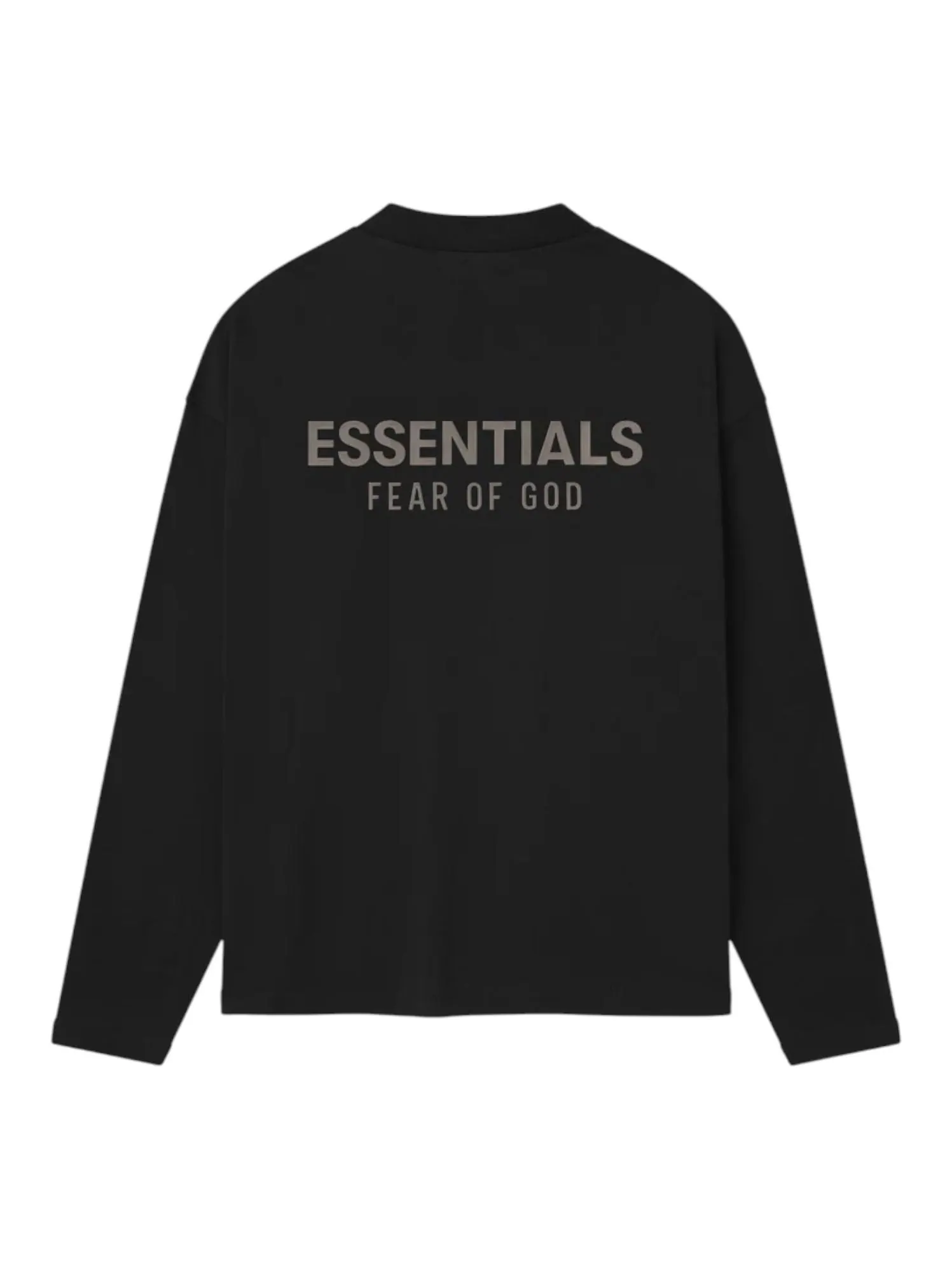 Классическая футболка с длинным рукавом Fear of God Essentials, цвет «черный уголь» — изображение 2 из 2