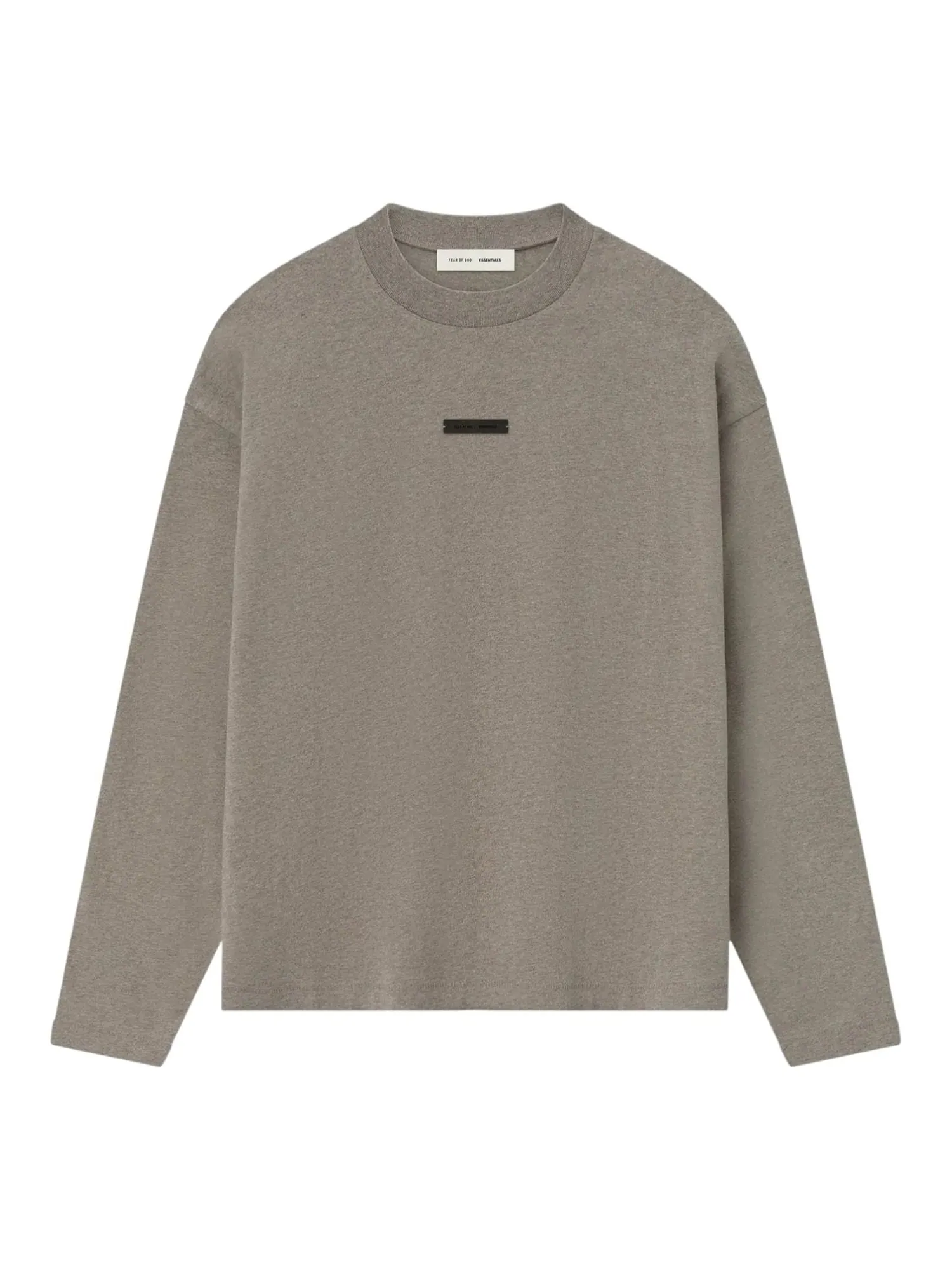 Футболка Fear of God Essentials Classic Fit Long-Sleeve Tee 'Homestead Heather' — изображение 1 из 2, серый