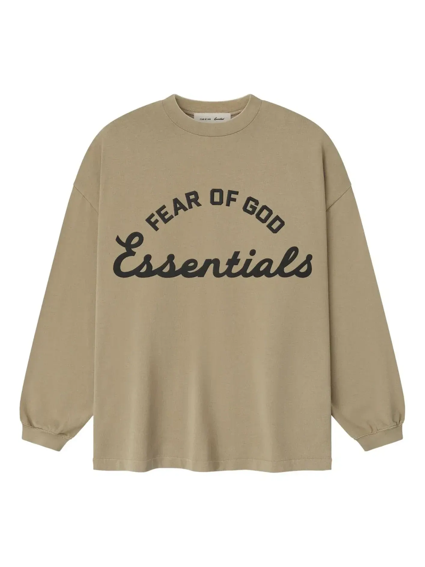 Футболка с длинным рукавом Fear of God Essentials Training 90-х годов 'Faded Dune' 125SP264102F — изображение 1 из 2, бежевый