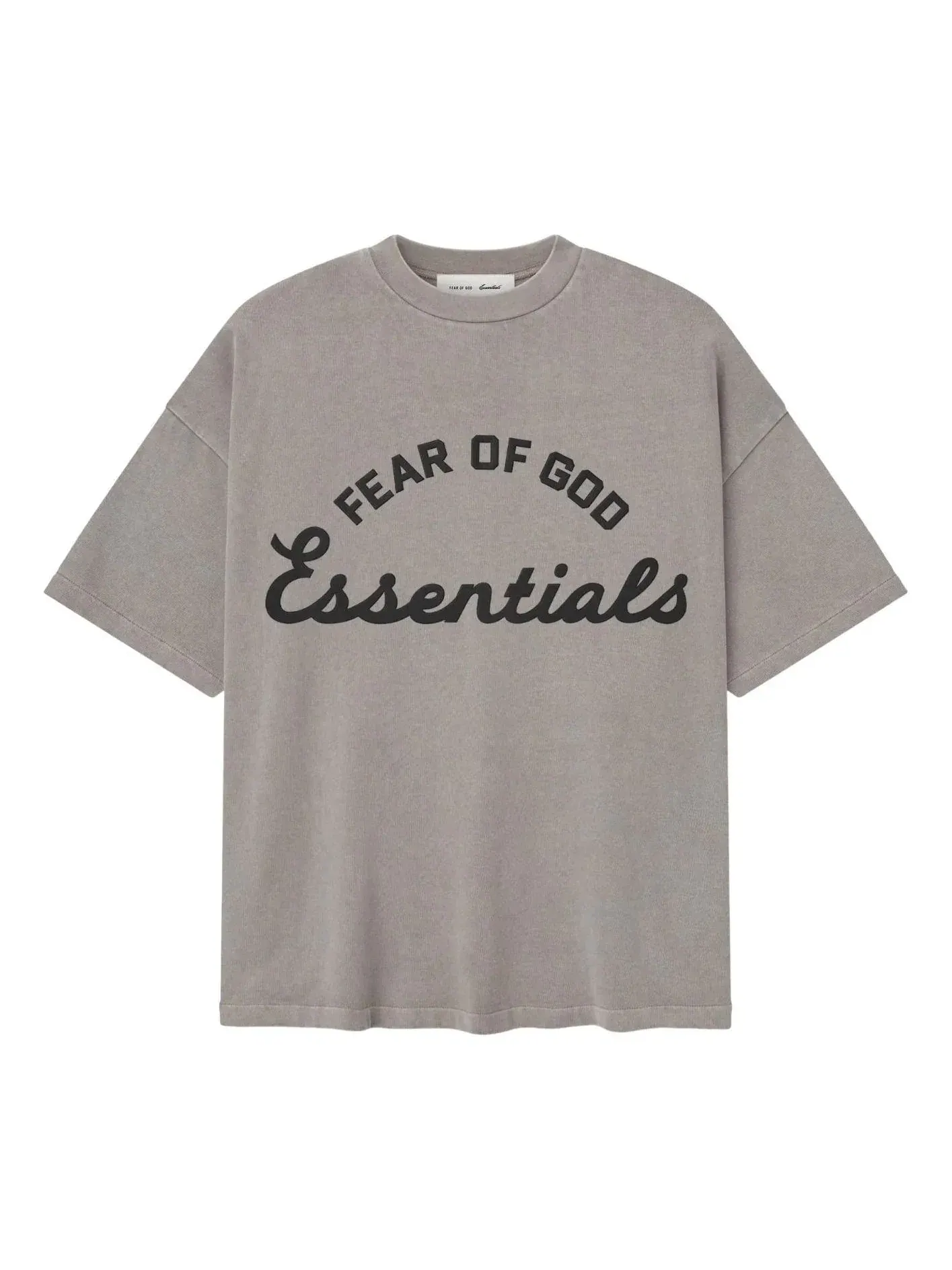 Футболка Fear of God Essentials Training в стиле 90-х годов, с принтом "Faded Seal" 125SP264113F — изображение 1 из 2, серый