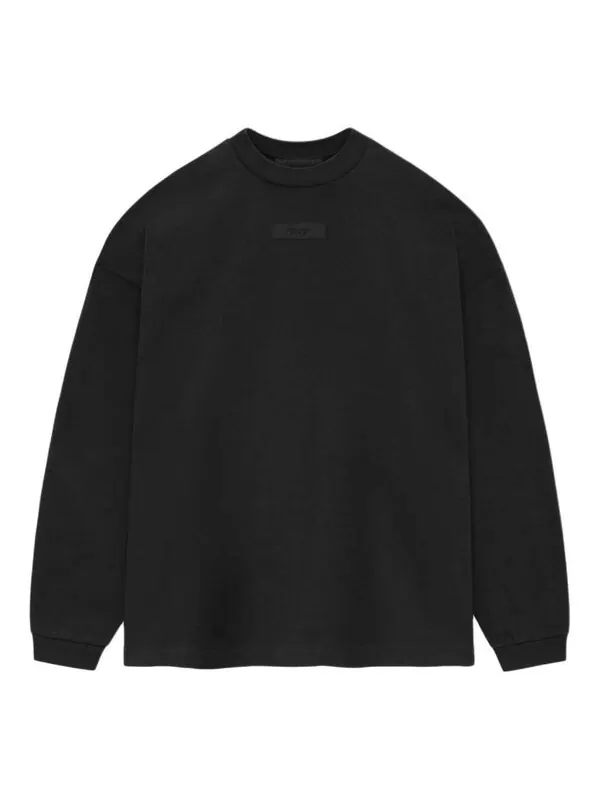 Футболка long-sleeve t-shirt 'black' Fear Of God Essentials — изображение 2 из 2, черный