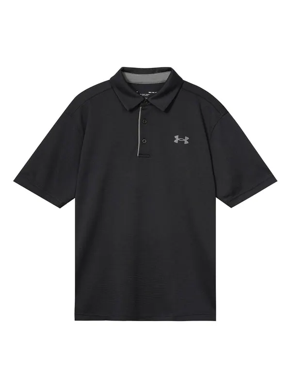 Рубашка поло tech polo shirt 'black' Under Armour — изображение 1 из 3, черный