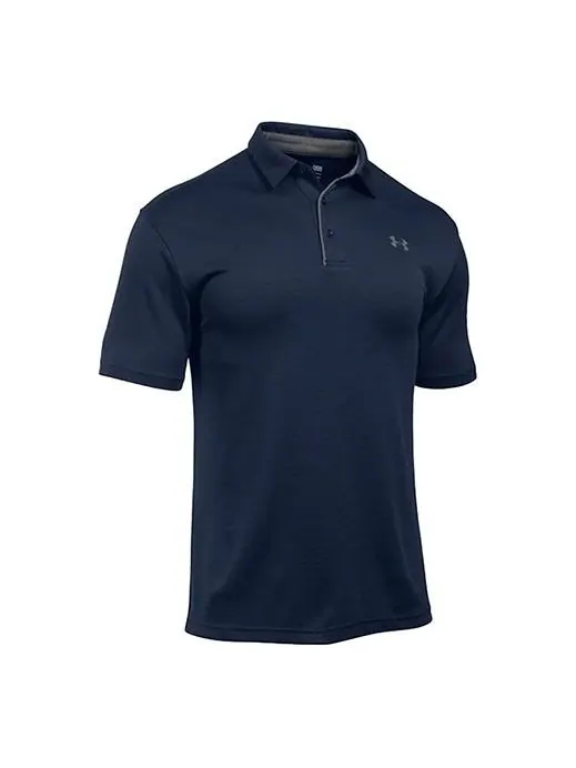 Футболка men's tech golf sports loose breathable short sleeve polo shirt navy blue Under Armour — изображение 1 из 4, синий