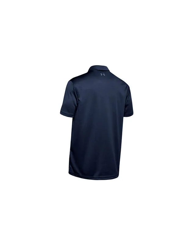 Футболка men's tech golf sports loose breathable short sleeve polo shirt navy blue Under Armour — изображение 2 из 4, синий
