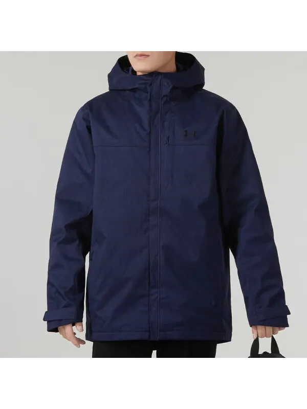 Куртка solid color leisure warm three-in-one jacket 'blue' Under Armour — изображение 2 из 4, синий