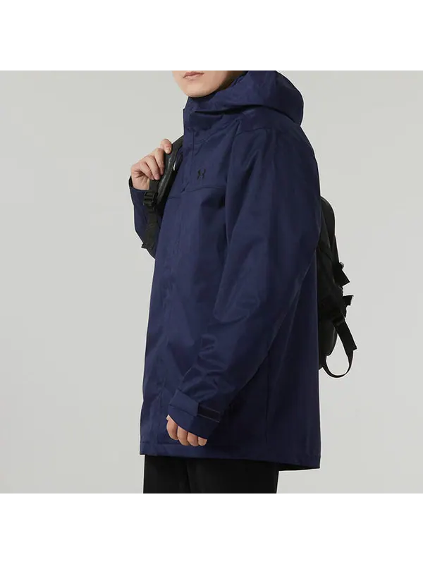 Куртка solid color leisure warm three-in-one jacket 'blue' Under Armour — изображение 4 из 4, синий