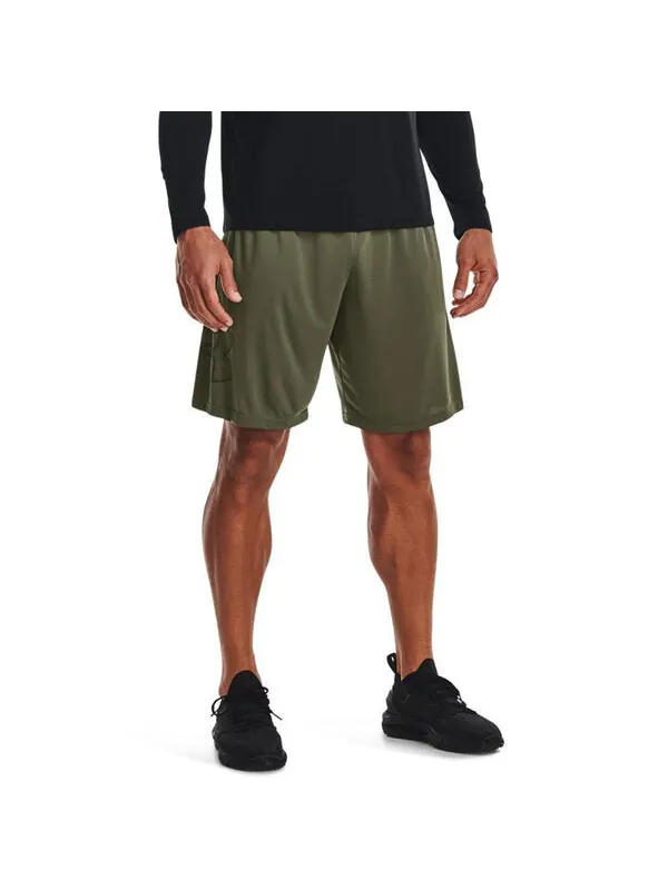 Шорты tech graphic shorts 'marine od green' Under Armour — изображение 3 из 4, зеленый/черный