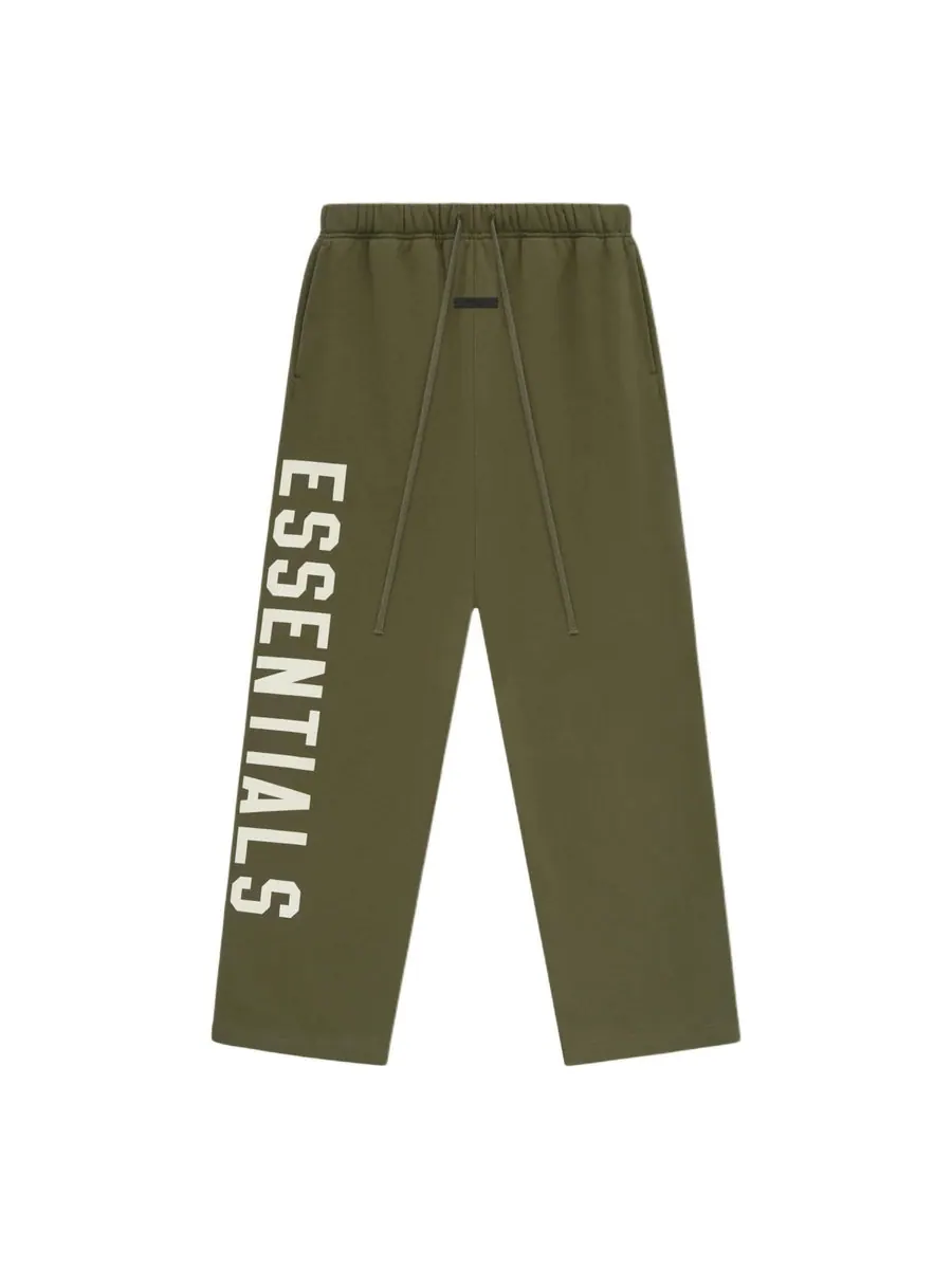 Спортивные брюки Fear of God Essentials Fall24 BACK TO SCHOOL Fleece Relaxed Sweatpant 'Olive' — изображение 1 из 5
