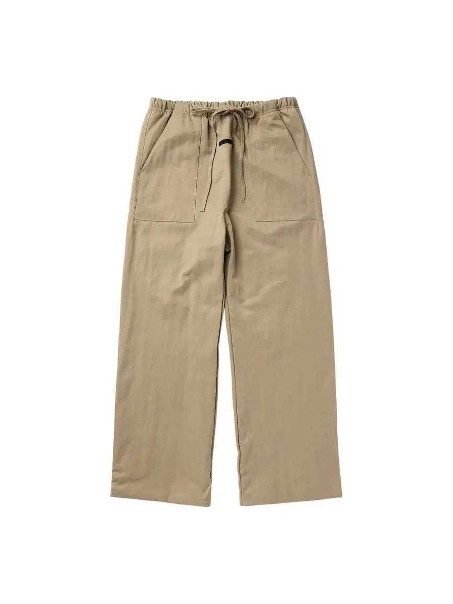Спортивные брюки Fear of God Essentials SS25 Textured Nylon Utility Pants 'Dessert Sand' — изображение 1 из 1, бежевый