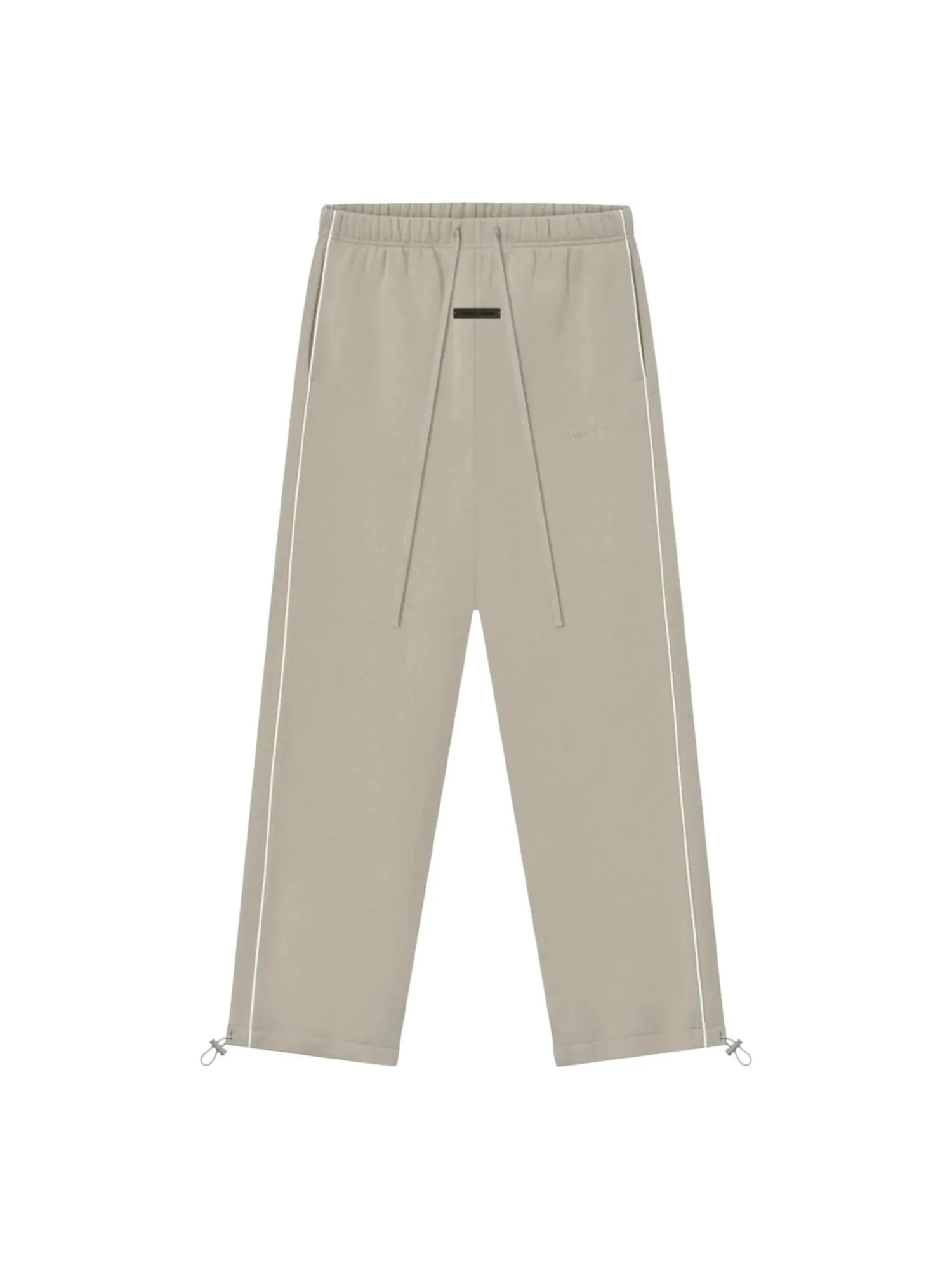 Брюки Fear of God Essentials Relaxed Fleece Sweatpant With Piping 'Timber Cloud White' — изображение 1 из 2, бежевый