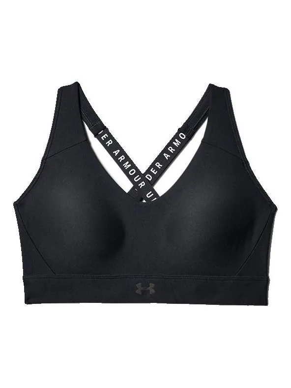 Бюстгальтер (WMNS) Under Armour Vanish Mid Bra 'Black' — изображение 1 из 4, черный