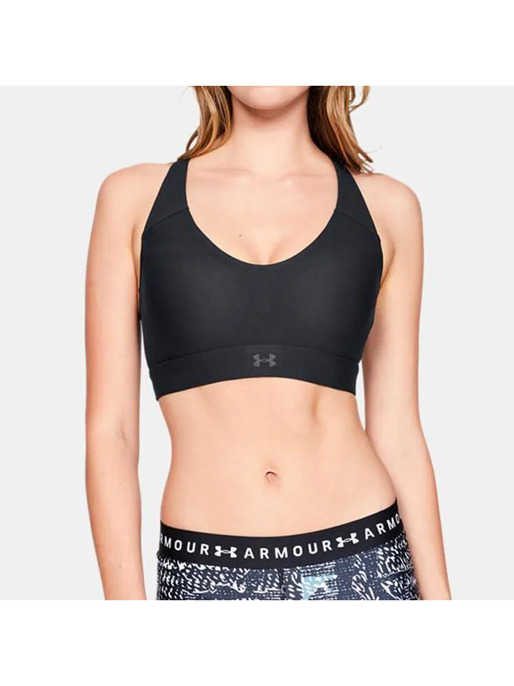 Бюстгальтер (WMNS) Under Armour Vanish Mid Bra 'Black' — изображение 3 из 4, черный
