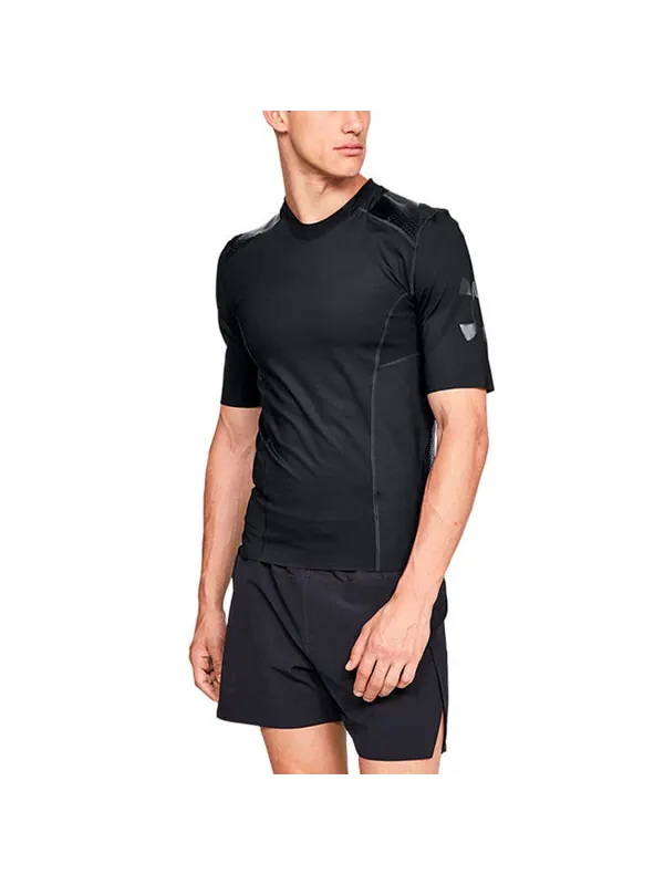Футболка perpetual superbase 1/2 sleeve t-shirt 'black' Under Armour — изображение 3 из 4, черный
