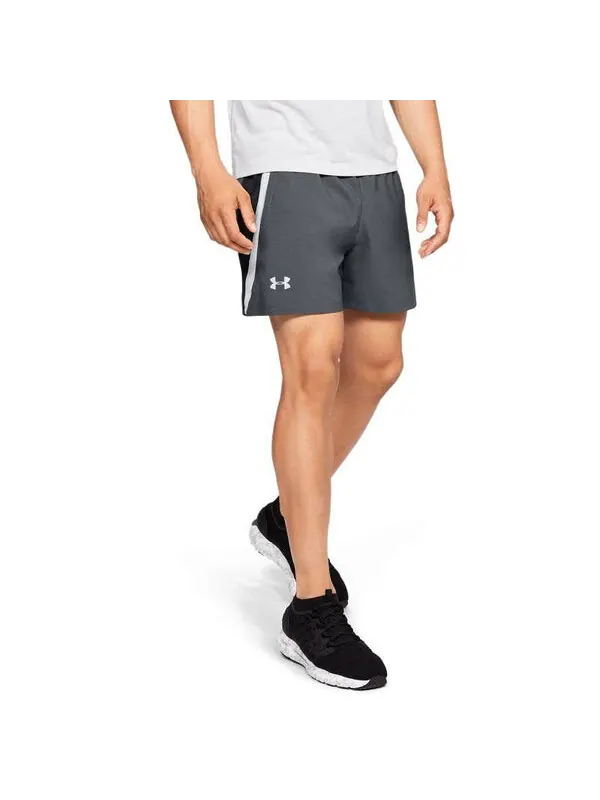 Шорты launch sw 5 inch shorts 'dark grey' Under Armour — изображение 3 из 4, серый