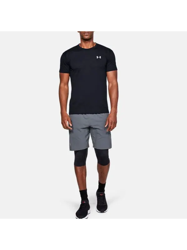 Футболка men's streaker series running sports short sleeve black Under Armour — изображение 3 из 4, черный