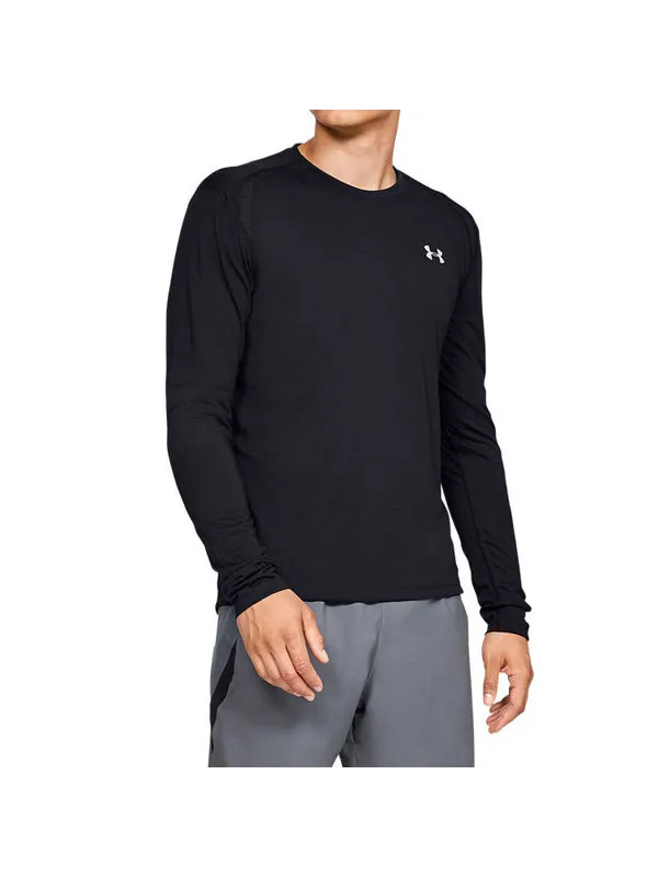Футболка men's streaker long sleeves black Under Armour — изображение 3 из 4, черный