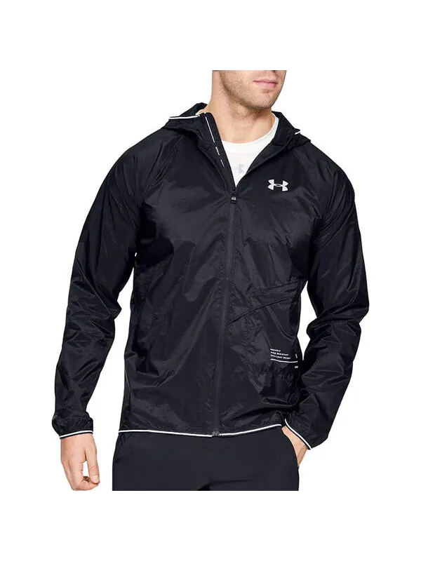 Куртка qualifier storm packable jacket 'black' Under Armour — изображение 4 из 4, черный