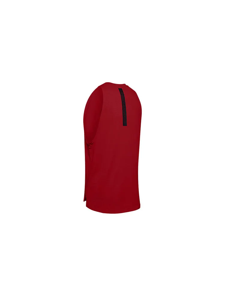 Спортивный топ Under Armour Baseline Tank Top 'Red' 1326707-600 — изображение 2 из 5, красный