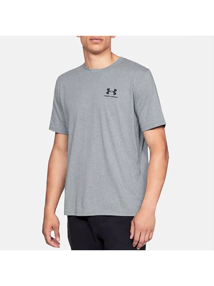 Футболка Under Armour Left Chest Logo — изображение 3 из 5, серый