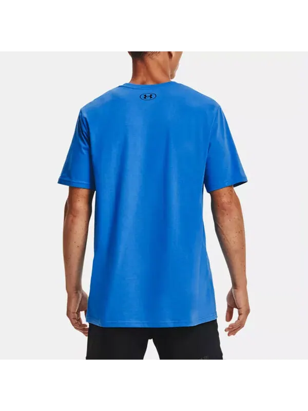 Футболка men's gl foundation casual round neck sports breathable short sleeve blue Under Armour — изображение 3 из 3, синий