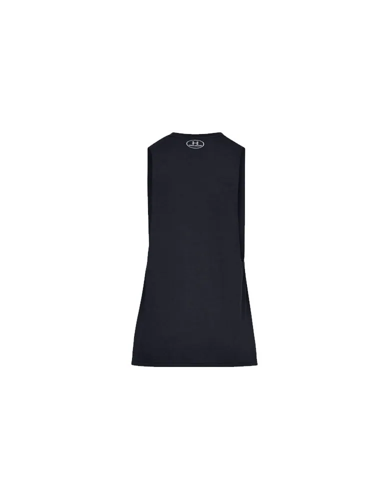 Спортивный топ Under Armour Sportstyle Left Chest Cut-Off Tank Top 'Black' 1329286-001 — изображение 2 из 2, черный