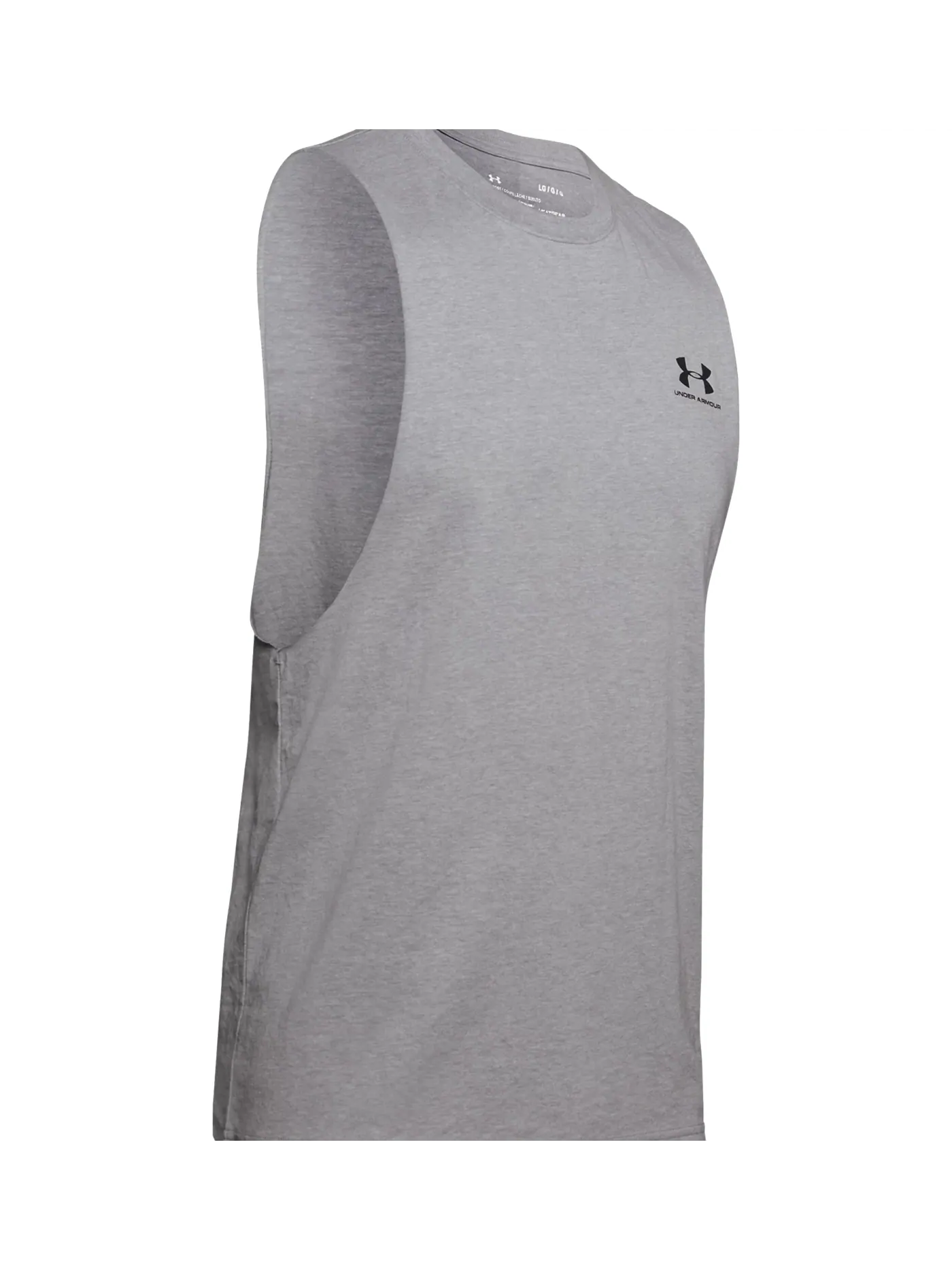 Майка Under Armour Left Chest Cut-Off — изображение 2 из 5, серый