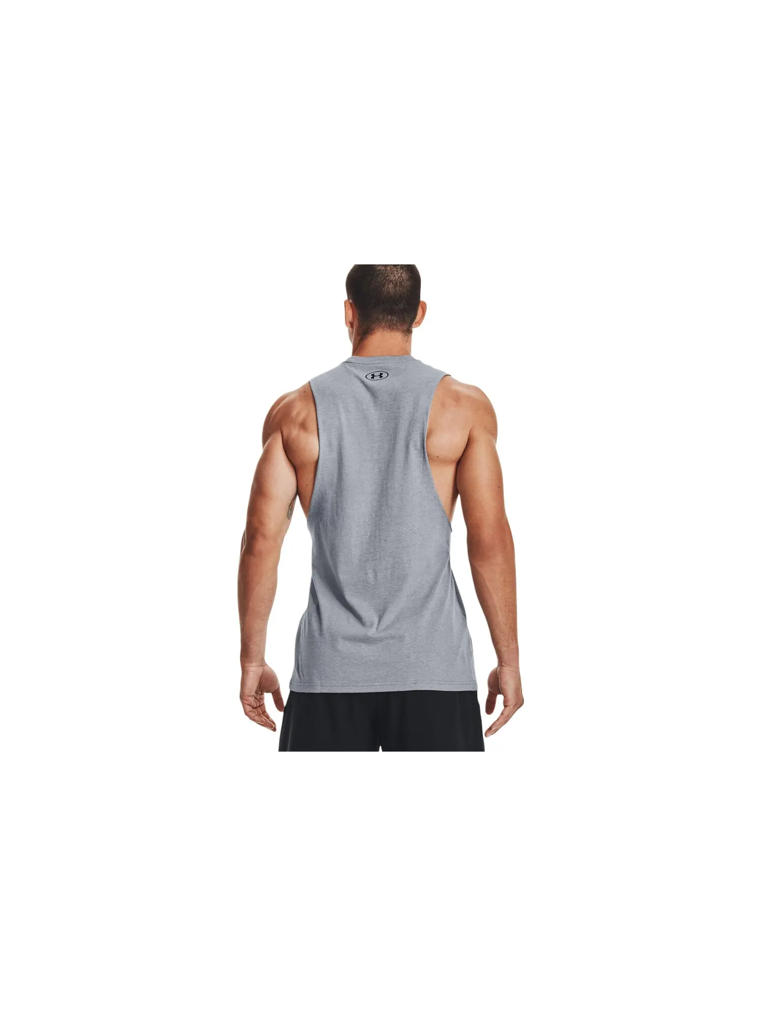 Майка Under Armour Left Chest Cut-Off — изображение 4 из 5, серый