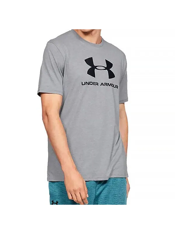 Футболка ua sportstyle logo men's grey Under Armour — изображение 2 из 2, серый
