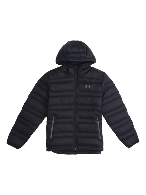 Куртка down hooded winter jacket 'black' Under Armour — изображение 1 из 4, черный