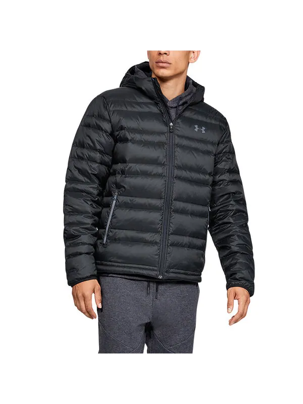 Куртка down hooded winter jacket 'black' Under Armour — изображение 3 из 4, черный