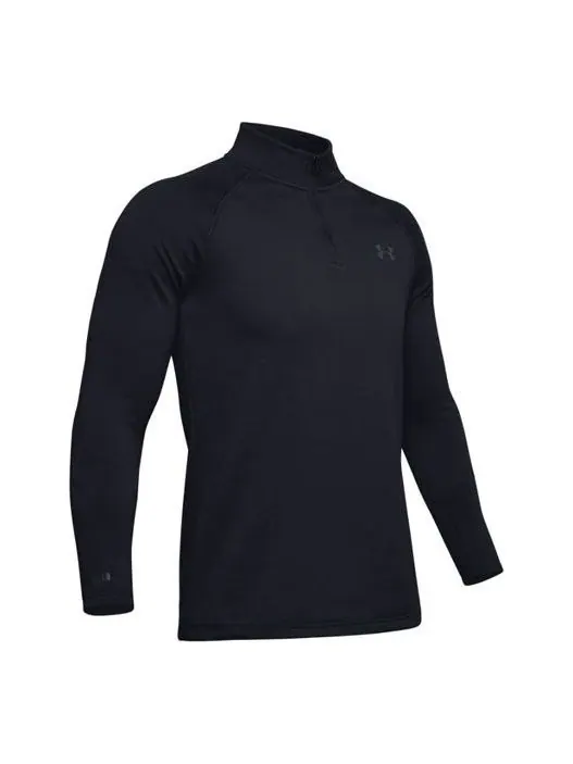 Спортивный топ Under Armour Base 4.0 1/4 Zip Top 'Black' 1343242-001 — изображение 1 из 1, черный