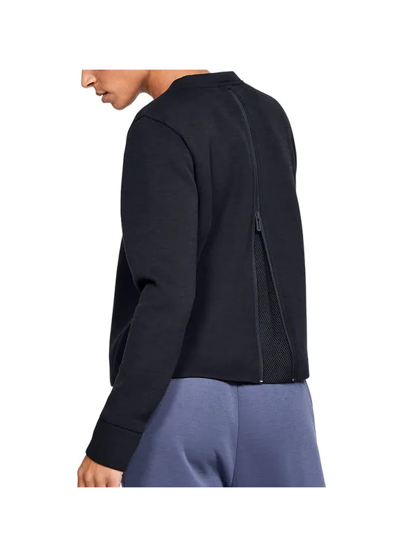 Толстовка unstoppable back mesh zipper training pullover black Under Armour — изображение 4 из 4, черный