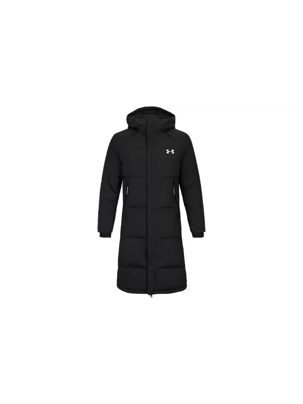Куртка long down bench coat 'black' Under Armour — изображение 2 из 4, черный