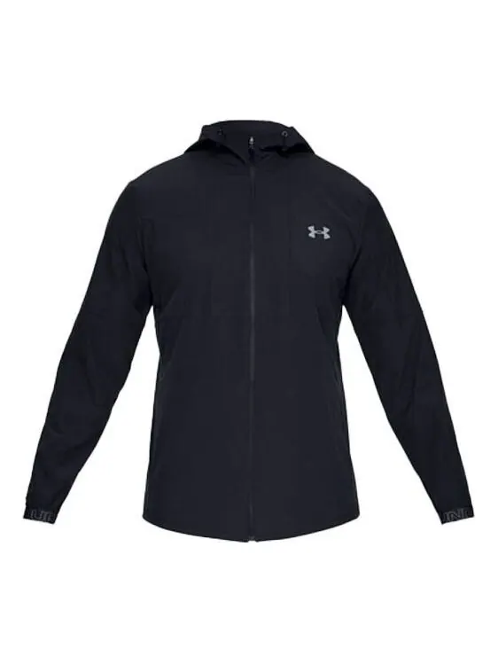Куртка vanish woven full zip jacket 'black' Under Armour — изображение 1 из 2, черный