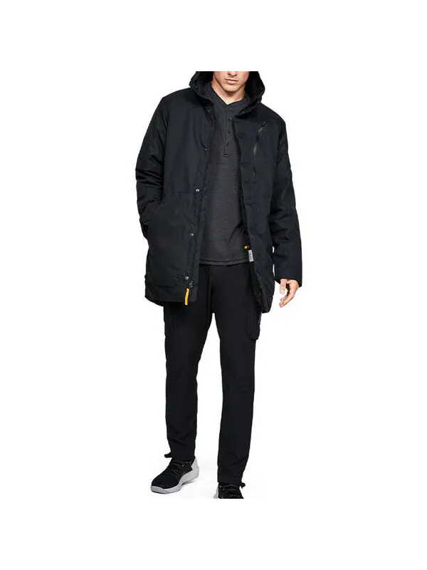 Куртка project rock unstoppable waterproof down parka 'black' Under Armour — изображение 3 из 4, черный