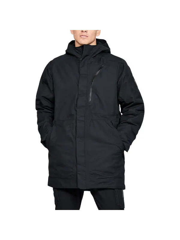 Куртка project rock unstoppable waterproof down parka 'black' Under Armour — изображение 4 из 4, черный