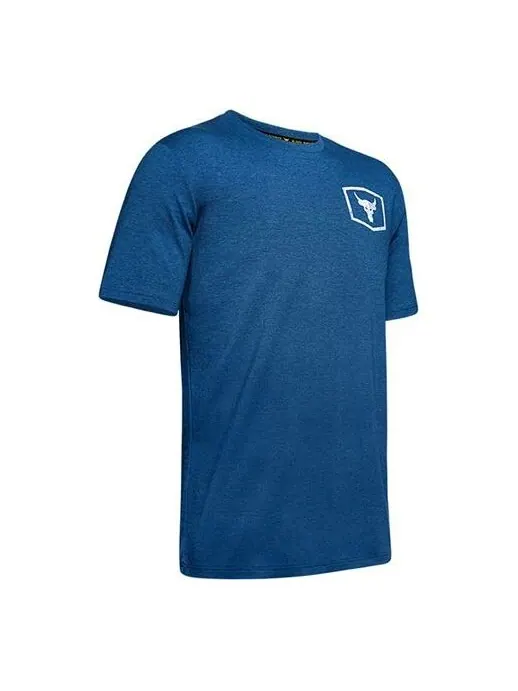 Футболка men's ua rock sports training short sleeve blue Under Armour — изображение 1 из 4, синий