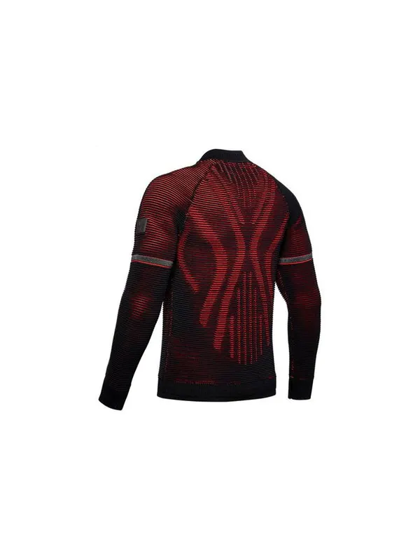 Футболка Men's Under Armour IntelliKnit 2.0 Stripe Running Long Sleeves Black — изображение 2 из 4, черный
